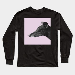 Greyhound Profile Design Long Sleeve T-Shirt